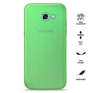 PURO 0.3 Nude suojakuori Samsung Galaxy A3 (2017) -laitteelle, fluoresoiva vihreä