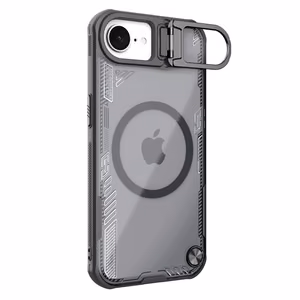 Nillkin Iceblade Prop Magneettinen Suojakuori jalustalla iPhone 16e / 17e:lle - musta