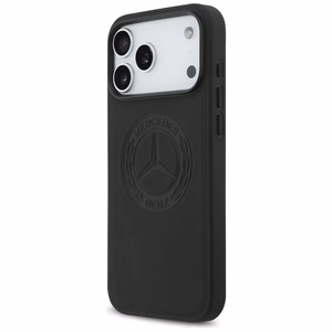 Mercedes Nahkainen Vintage Logo MagSafe Suojakuori iPhone 17 Pro Max:lle - musta