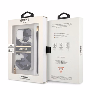 Guess GUHCP13MKCABBK iPhone 13 6.1" black/black hardcase Camo Strap Collection