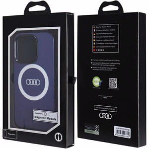 Audi IML Big Logo MagSafe Suojakuori iPhone 15 Pro:lle - sininen