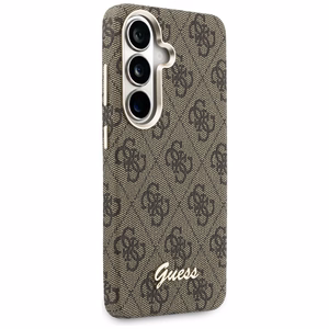 Guess suojakuori 4G Script MagSafe Samsung Galaxy S26:lle ruskea