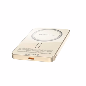 Varavirtalähde yhteensopiva MagSafen kanssa Forcell F-Energy SuperSlim F5K8 QC4.0 PD3.0 15W 5000 mAh titaaniaavikon värinen