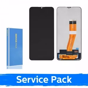 LCD-näyttö yhteensopiva Samsung A035F A03 non-EU musta (Service Pack / Aftermarket)(NF versio)