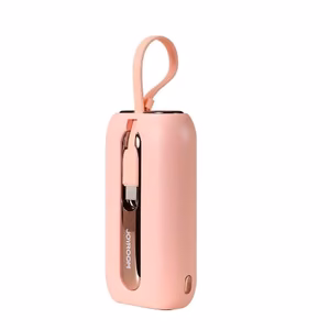 Joyroom mini powerbank 10000mAh Colorful Series 22.5W with 2 built-in USB C and Lightning cables white (JR-L012)