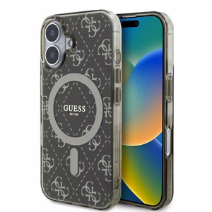 Guess IML 4G Background MagSafe Suojakuori iPhone 16 Plus:lle - ruskea