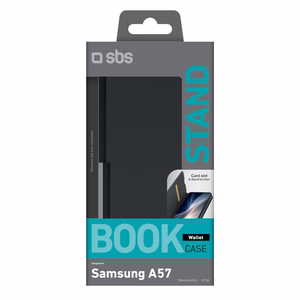 SBS Wallet Smooth Case for Samsung Galaxy A57 with Flip - Black
