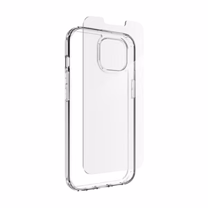 ZAGG setti Suojakuori + Karkaistu lasi IF DEFENCE BUNDLE iPhone 13 / 14 / 15 / 16e:lle - läpinäkyvä
