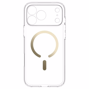 Spigen Ultra Hybrid MagSafe -suojakuori iPhone 18 Pro Max / 17 Pro Max -malleille, läpinäkyvä kullanvärinen