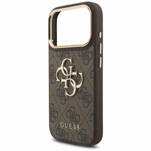Guess 4G Big 4G Classic Logo Big Strap Metal Buttons -suojakuori iPhone 17 Pro - ruskea