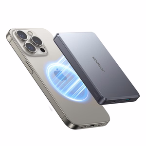 Joyroom JR-PBM08 Pro 22,5 W 10000 mAh varavirtalähde langattomalla latauksella ja 2 x USB-C-liitännällä – harmaa