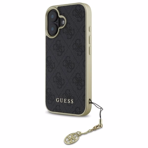 Guess 4G Charms Collection suojakuori iPhone 16:lle - musta