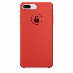 Puhelimen suojakuori ”Silicone Case” iPhone 7 Plus:lle (8 Plus) / Product Red / pakkauksessa
