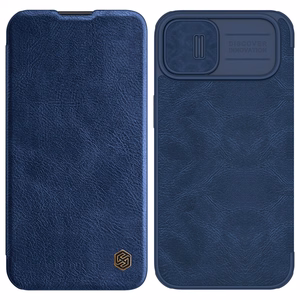 Kotelo Nillkin Qin Pro Nahka Apple iPhone 14 Plus sininen