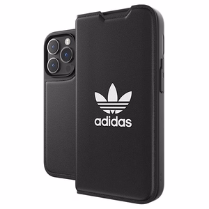 Adidas OR Booklet Case BASIC iPhone 14 Pro 6.1 musta/musta valkoinen 50182