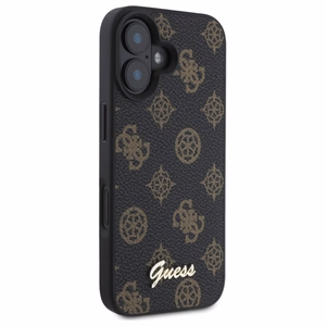 Guess Peony Script MagSafe Suojakuori iPhone 16:lle - Musta
