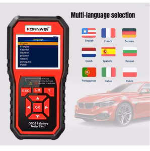 Konnwei KW870 OBD2 -diagnostiikkaskanneri ja akkutesteri