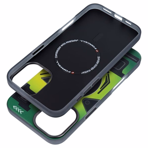 Suojakuori iPhone 16 PLUS:lle Forcell F-Protect Levels Dual Layer 4D MagSafe-yhteensopiva Military Drop-Test cyber green