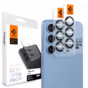 Spigen Optik Pro Glas.Tr Ez Fit kameransuoja 2 kpl Samsung Galaxy S25 -puhelimelle musta