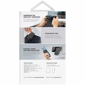 Tehopankki Uniq Hoveo magneettinen 5000mAh USB-C 20W PD - violetti