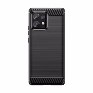 Carbon Case silikoninen suojakuori Motorola Edge 40 Pro:lle - musta