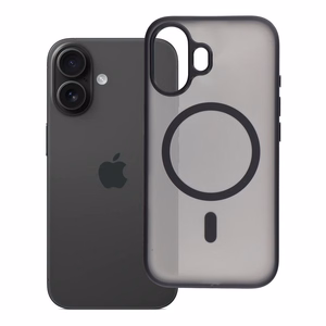 Case for iPhone 16 Flexline Mag Cover compatible with MagSafe black