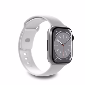Puro Icon Silikoninen Hihna Apple Watch 42 / 44 / 45 / 49 mm:lle - Valkoinen (2 kpl)