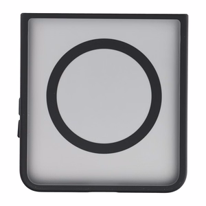 Musta 4sF-S Acrylic -suojakuori MagSafe-tuella Samsung Galaxy Z Flip8 -mallille