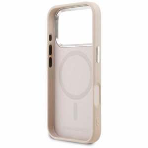 Karl Lagerfeld K Head Point Logo MagSafe Suojakuori iPhone 17 Prolle - Vaaleanpunainen