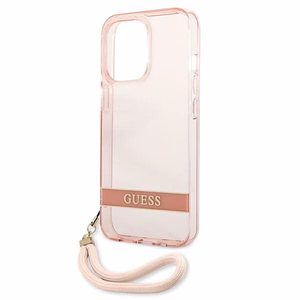 Guess Translucent Stap Case for iPhone 13 Pro Max - Pink