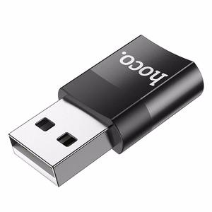 Sovitin Hoco UA17 USB-A Type-C:lle musta