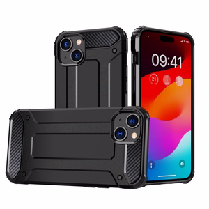 iPhone 15 Plus Hybrid Armor Suojakuori - musta
