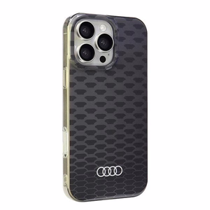 Audi IML Stitching Pattern MagSafe iPhone 16 Pro Max 6.9" Musta/Musta Kova Suojakuori AU-IMLMIP16PM-Q5/D3-BK