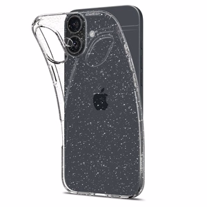 Spigen Liquid Crystal suojakuori laitteelle iPhone 16 6.1", läpinäkyvä glitter