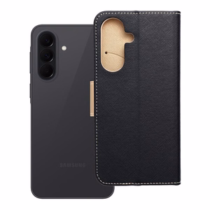 Flip-suojakuori Samsung A37:lle Fancy Book musta / kultainen