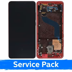 LCD display compatible with Xiaomi Mi 9T (Mi 9T Pro) with frame Flame Red (service pack)