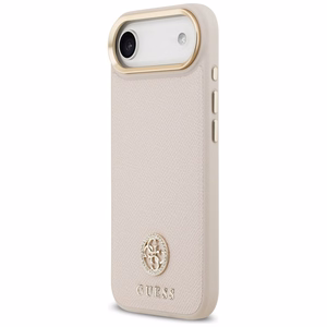 Guess Grained Strass Logo MagSafe suojakuori iPhone Air:lle vaaleanpunainen