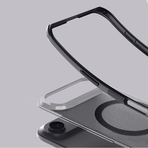 Nillkin Super Frosted Shield Pro MagSafe-yhteensopiva suojakuori iPhone 17 Air:lle - läpinäkyvä musta
