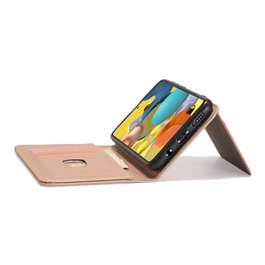 Magneettikorttikotelo Kotelo Samsung Galaxy A12 5G pussi lompakko kortin haltija vaaleanpunainen