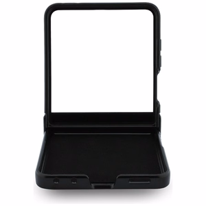 Beige Guess Magnetic Ring Stand Grained Classic Logo MagSafe -suojakuori Samsung Galaxy Z Flip8 -mallille