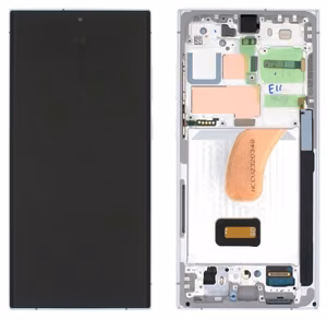 LCD-näyttö Samsung S918 S23 Ultra 5G kosketusnäytöllä ja kehyksellä Sky Blue/Lime alkuperäinen (koottu service pack)