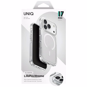 Uniq LifePro Xtreme Magclick Lataussuojakuori iPhone 17 Pro:lle - Läpinäkyvä-Glitter