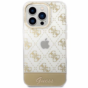 Guess GUHCP14XHG4MHG iPhone 14 Pro Max 6.7 "kulta / kulta hardcase 4G Pattern Script