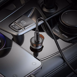 Autolaturi Hoco USB C QC PD 30W + kaapeli USB C - Lightning NZ16 metallin harmaa