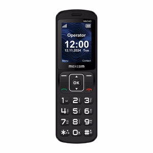Matkapuhelin - MAXCOM MM 34D 4G musta + latausteline