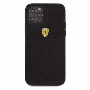 Ferrari FESPEHCP12MBK iPhone 12/12 Pro 6.1" musta/musta kovakotelo On Track rei'itetty