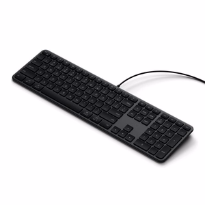 Langallinen näppäimistö USB A/USB C QWERTY Dual (Mac/Windows) Satechi Slim LX3 Wired avaruusmusta