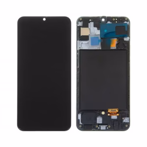 LCD-näyttö yhteensopiva Samsung A505 A50 musta kehyksellä HQ