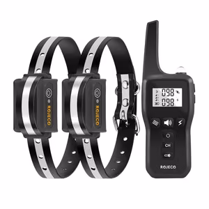 Rojeco PD529 1000m koiran koulutuspanta 2 pannalla (musta)