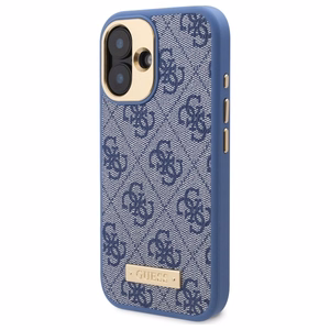 Guess 4G Logo Plate MagSafe Suojakuori iPhone 16 Plus:lle - sininen
